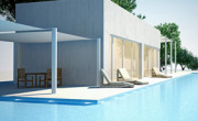 pool house pour piscine dans jardin